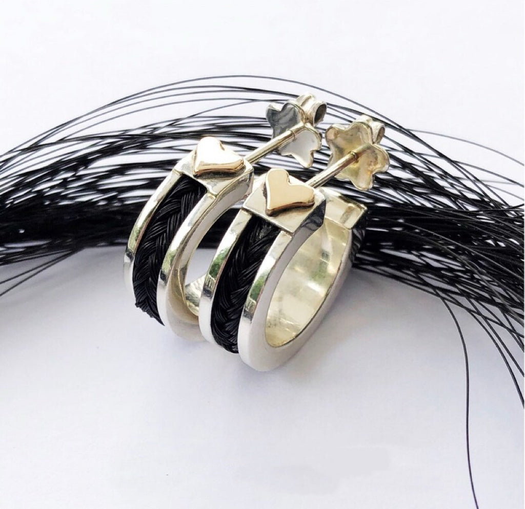 Custom-made bracelets, bit motifs, zirconia, custom-made, horsehair bracelets, memorial jewelry, horse goods