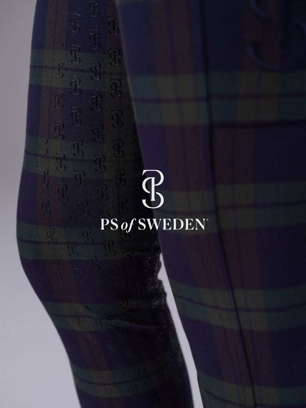 【限定】チェック柄ハイウエストキュロット フルグリップ ミッドナイトグリーン PS of Sweden