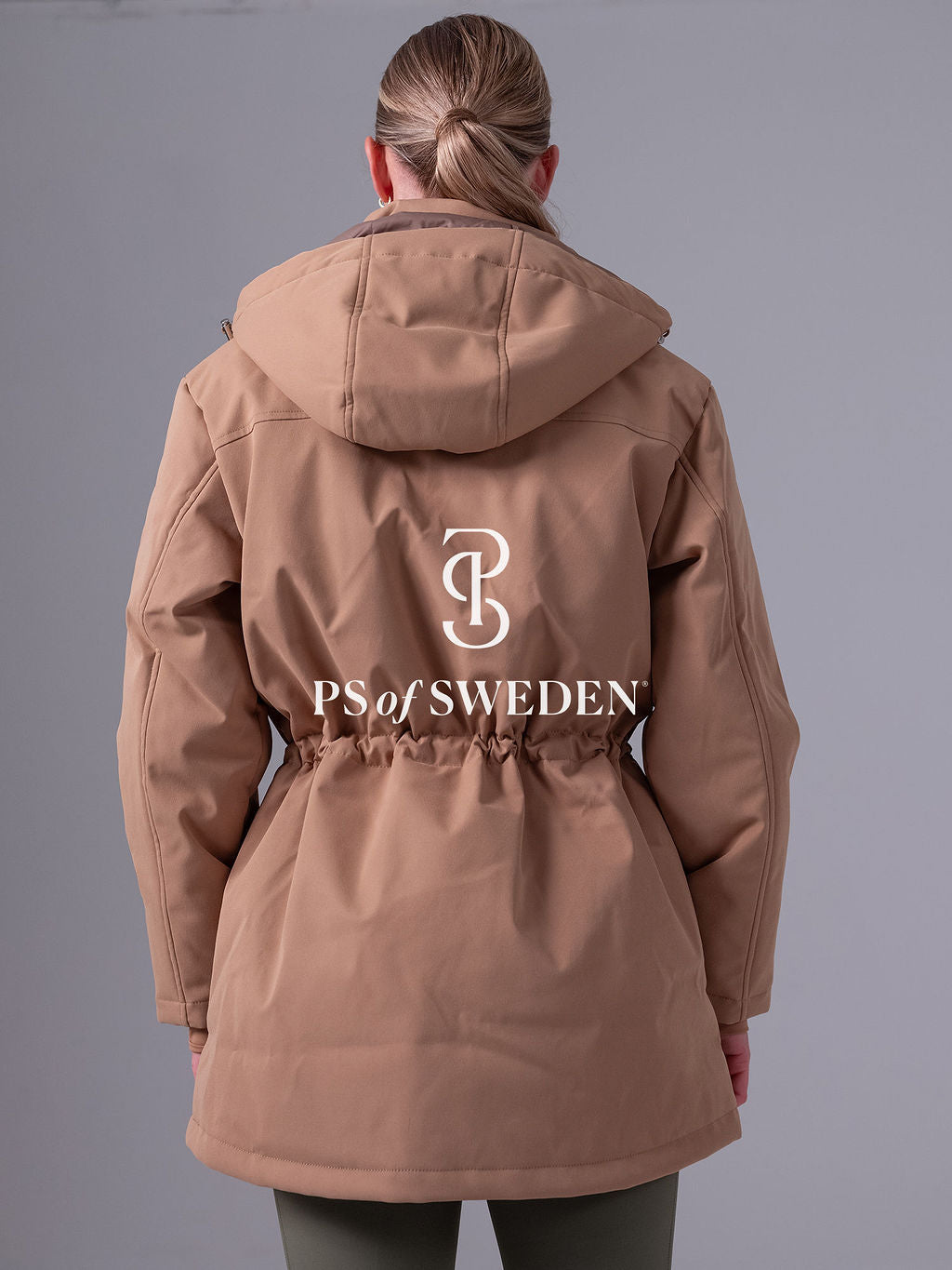 軽量ダウンジャケット レディース 取り外し可能フード付き キャメル Ps of Sweden