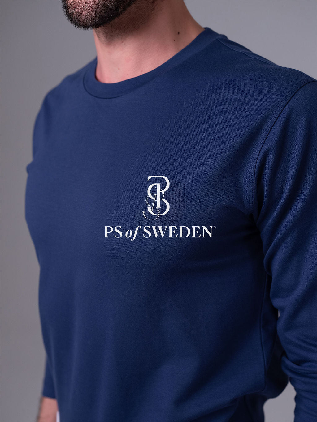 乗馬用コットンストレッチトトップス メンズ ネイビー/ビンテージグリーン PS of Sweden