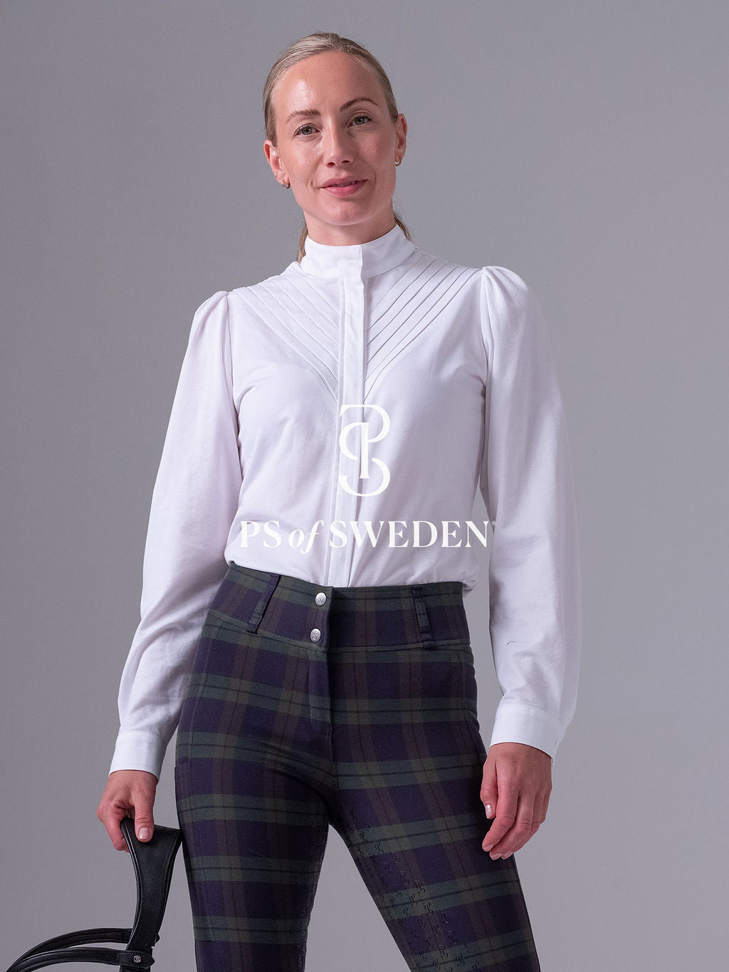 【限定】チェック柄ハイウエストキュロット フルグリップ ミッドナイトグリーン PS of Sweden