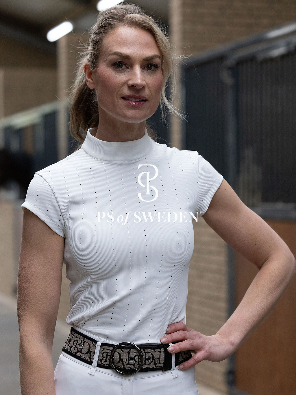 Short sleeve short shirt from the Dinja Collection in ribbed jersey in 3 colours by Ps of Sweden