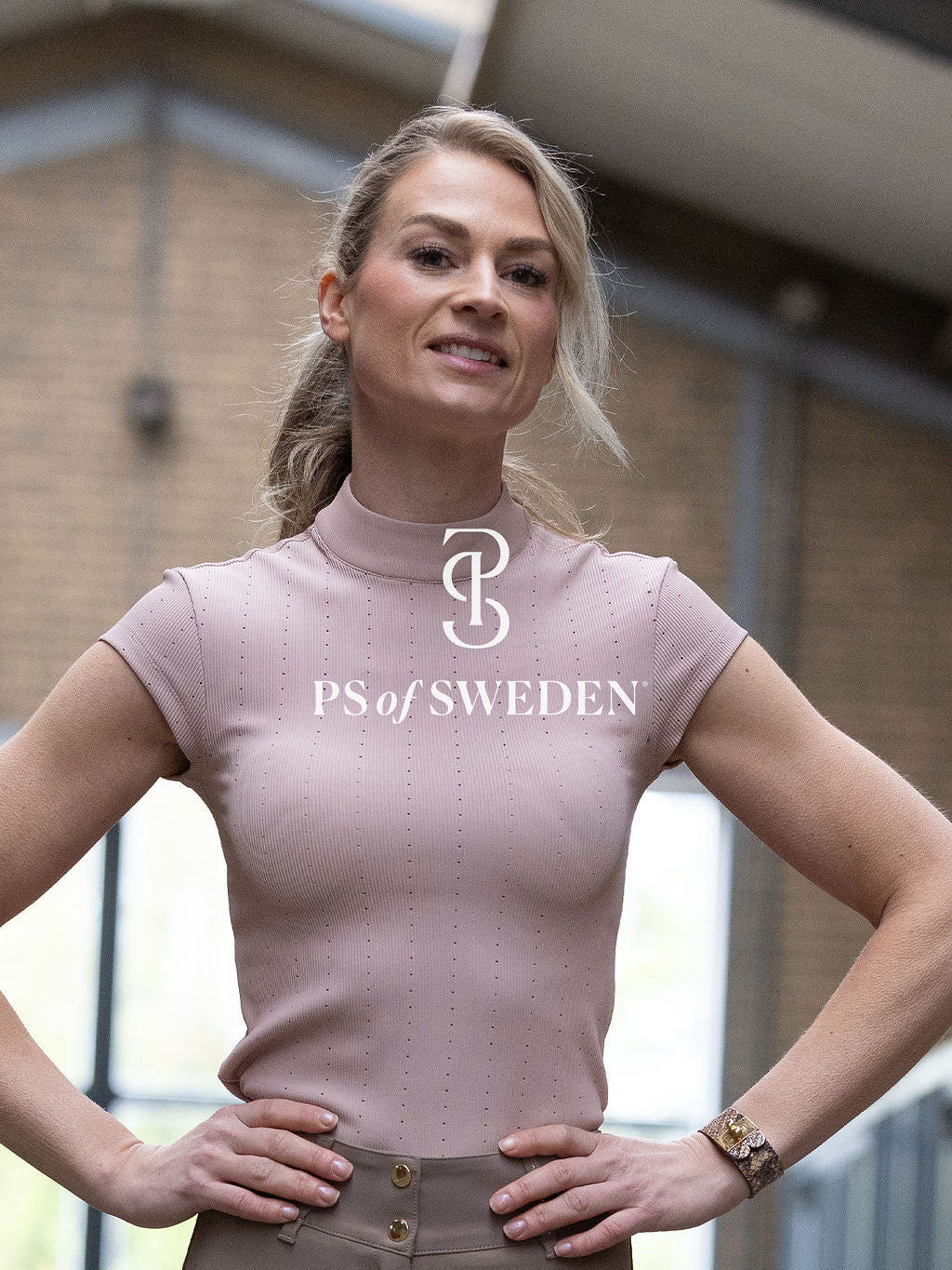 Short sleeve short shirt from the Dinja Collection in ribbed jersey in 3 colours by Ps of Sweden