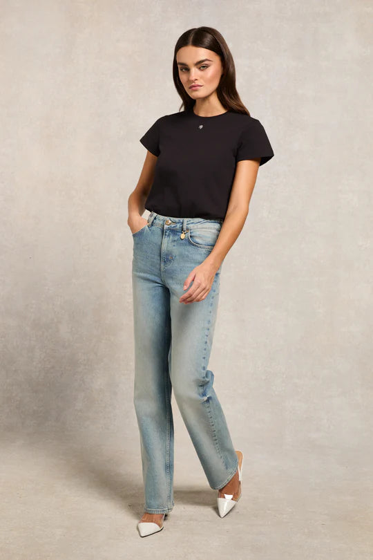 100%コットンクルーネックTシャツ 半袖 レディース 3色 Holland Cooper