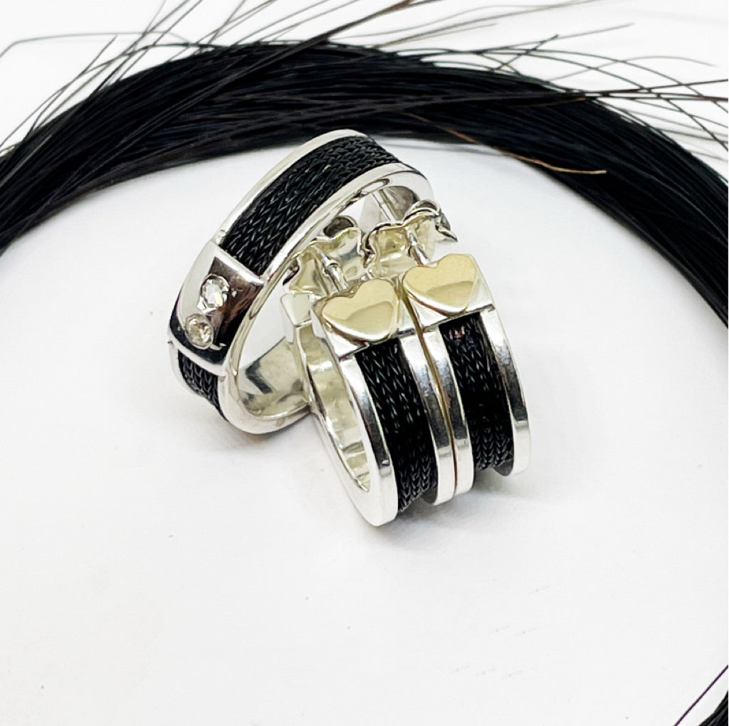 Custom-made bracelets, bit motifs, zirconia, custom-made, horsehair bracelets, memorial jewelry, horse goods
