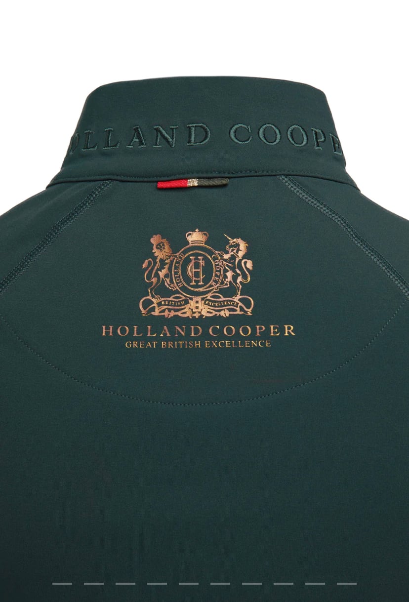 【2点セット】裏起毛ハイウエストレギンス&トレーニングシャツ 冬用 ペトロールグリーン レディース Holland Cooper