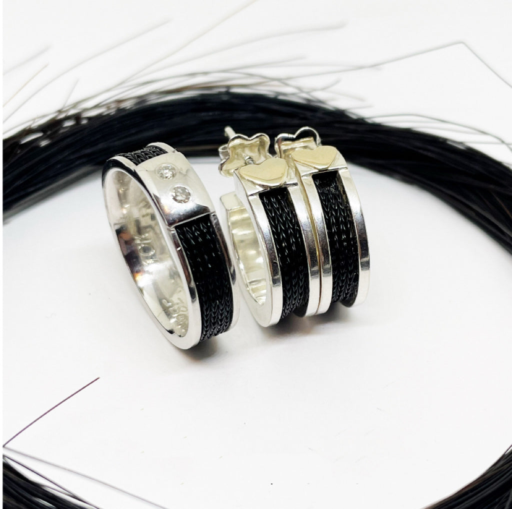 Custom-made bracelets, bit motifs, zirconia, custom-made, horsehair bracelets, memorial jewelry, horse goods