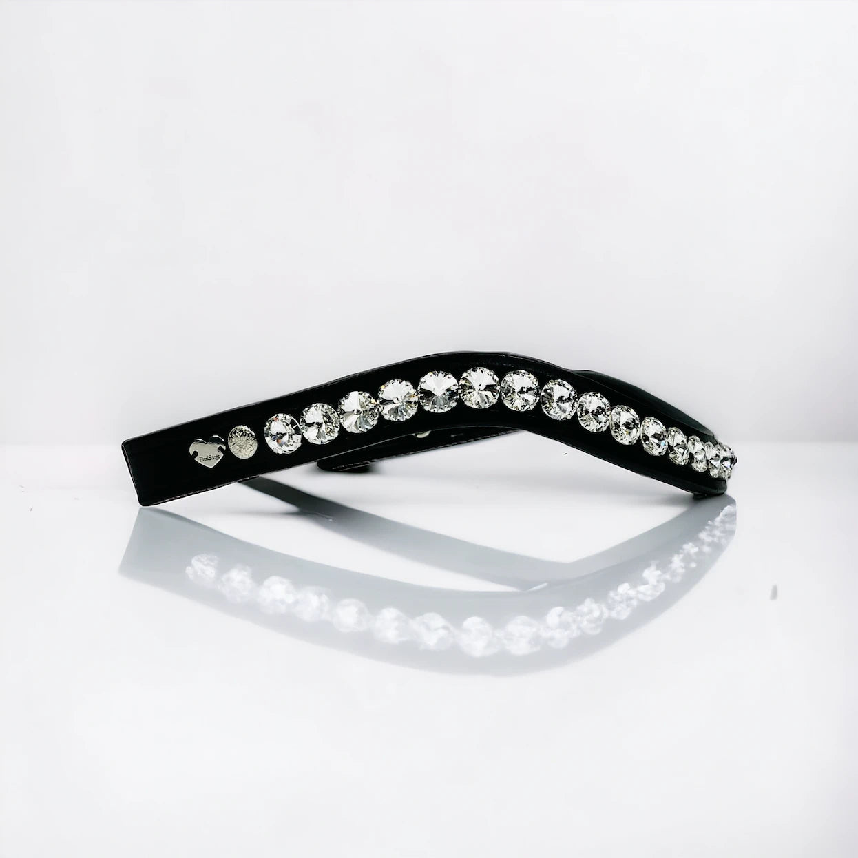 High-quality Swarovski Crystal Bracelet Clear PerlStoft Black/Dark Brown