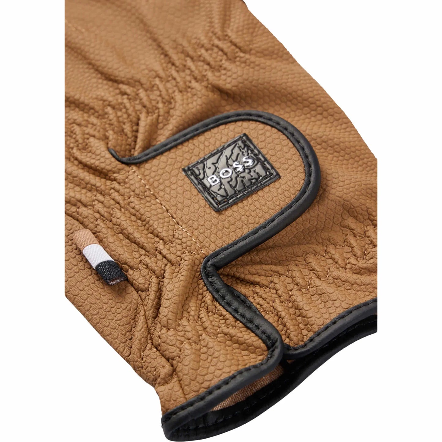 Stretch Leather Gloves Black/Camel Boss