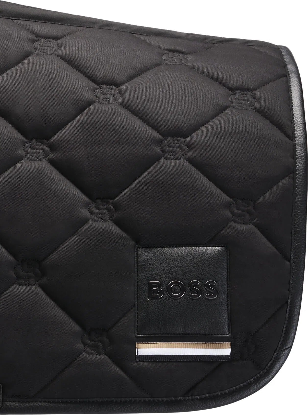 障害用キルティングゼッケン レザーパッチ付き ブラック/ピンク/ネイビー/ブルー Boss