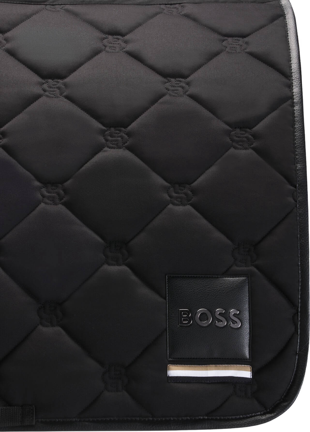 馬場用キルティングゼッケン レザーパッチ付き ブラック/ピンク/ネイビー/ブルー Boss