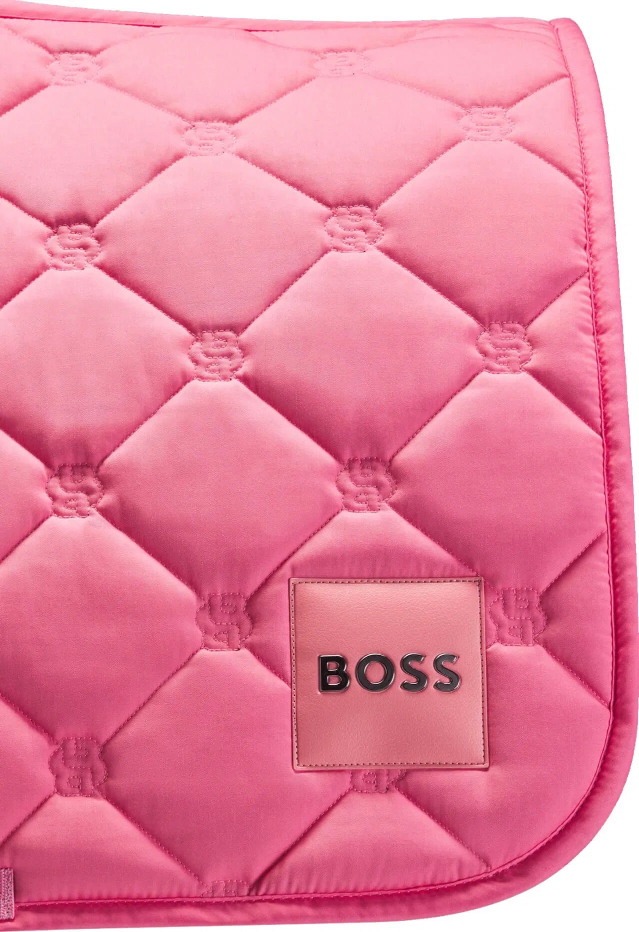 馬場用キルティングゼッケン レザーパッチ付き ブラック/ピンク/ネイビー/ブルー Boss