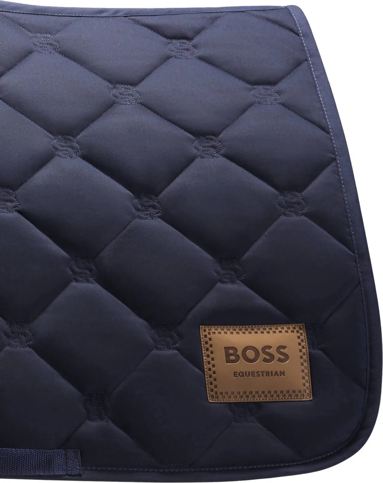 馬場用キルティングゼッケン レザーパッチ付き ブラック/ピンク/ネイビー/ブルー Boss