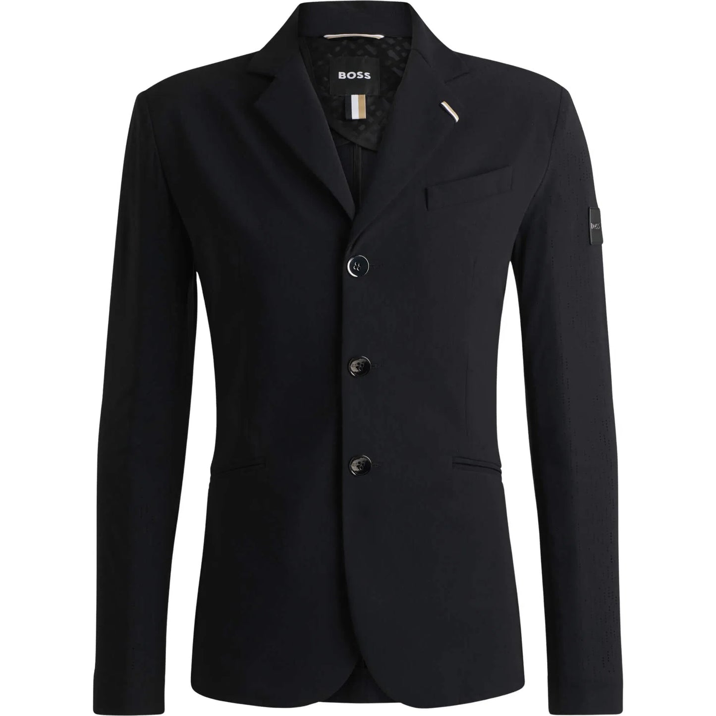 メンズ夏用メッシュショージャケット UVカット 4Wayストレッチ素材 ブラック Boss