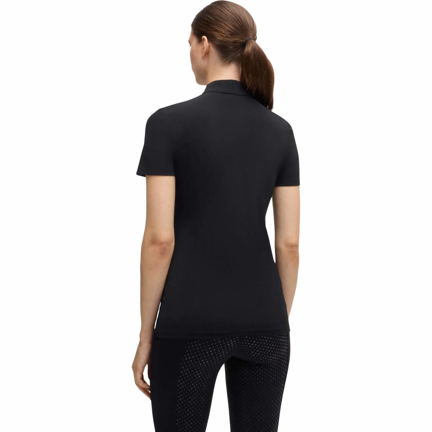 Short-sleeved training top in power sports material in black/pink/pearl/blue by Boss