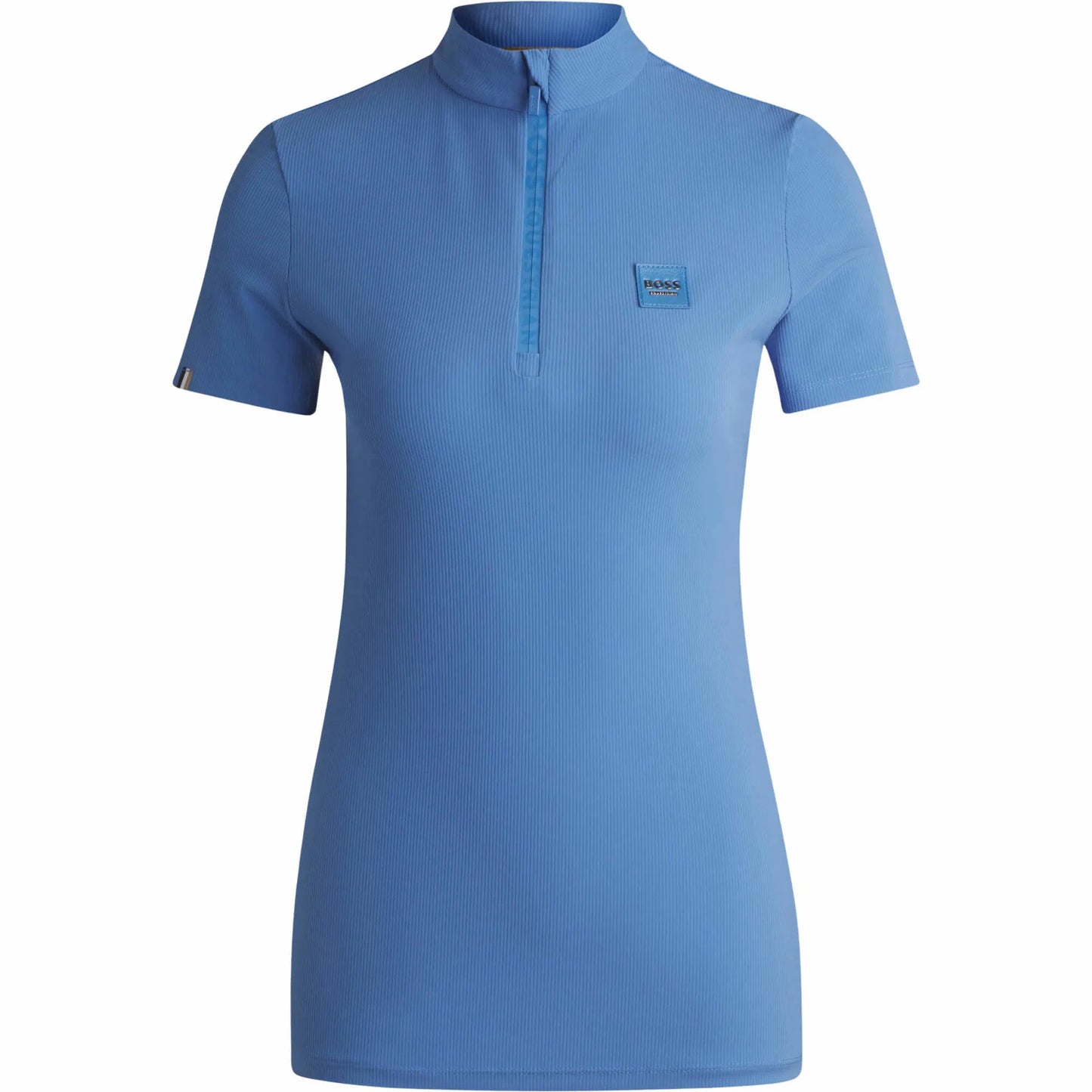 Short-sleeved training top in power sports material in black/pink/pearl/blue by Boss