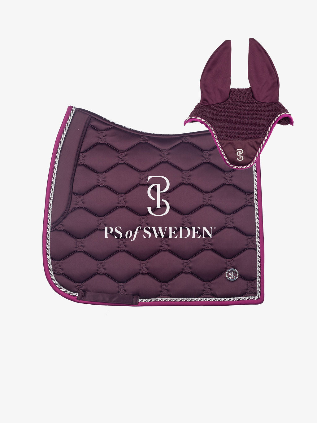 【2点セット】馬場用ゼッケン&イヤーネット メタルロゴ アナトミカル構造 5色 Ps of Sweden