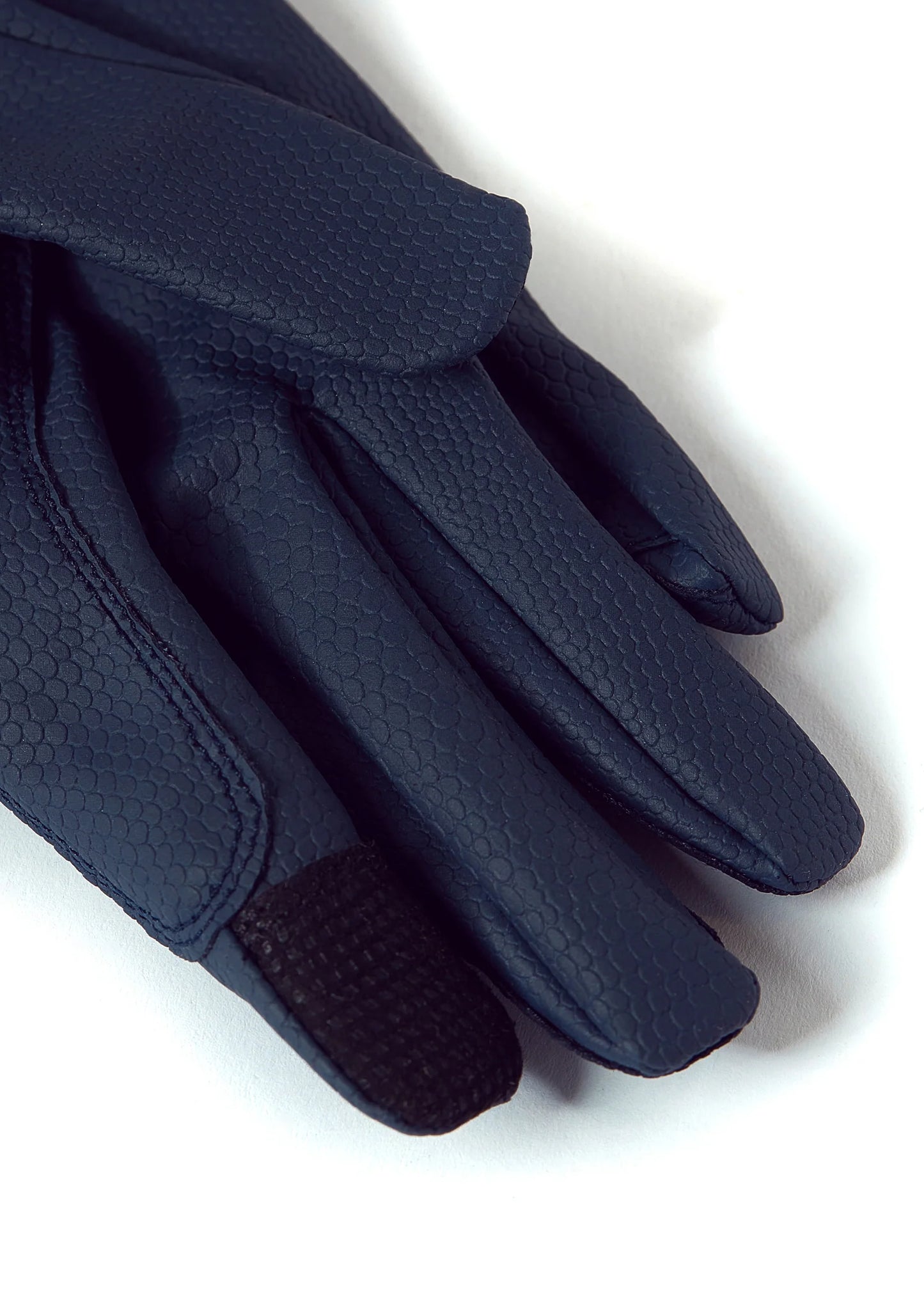 Technical Leather Riding Gloves with Smartphone Control for Women, Black/Navy, Holland Cooper