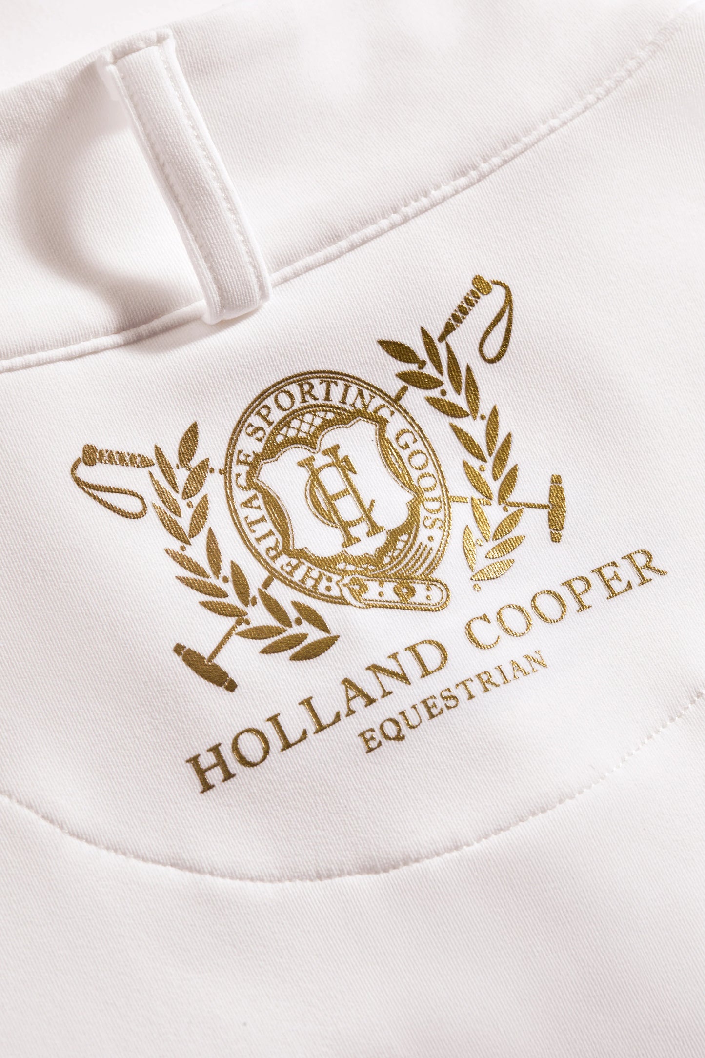 レディースストレッチ競技用シャツ 半袖 ホワイト Holland Cooper