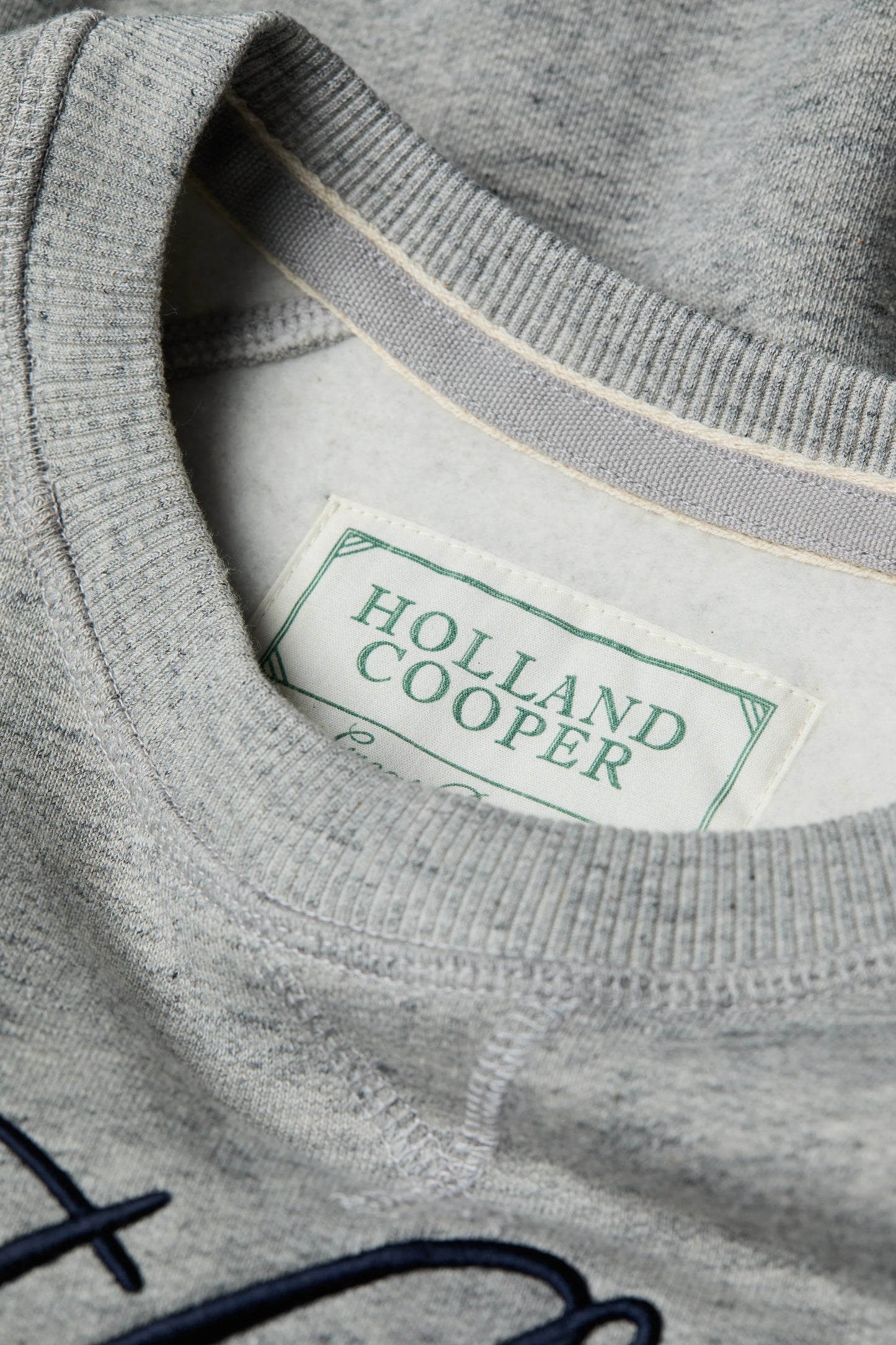 ロゴスウェットトップス ダークネイビー/グレー Holland Cooper