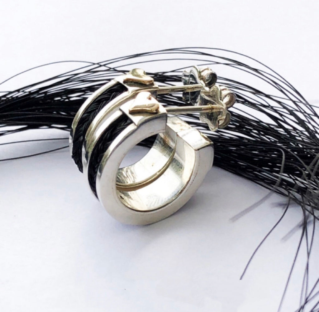 Custom-made bracelets, bit motifs, zirconia, custom-made, horsehair bracelets, memorial jewelry, horse goods