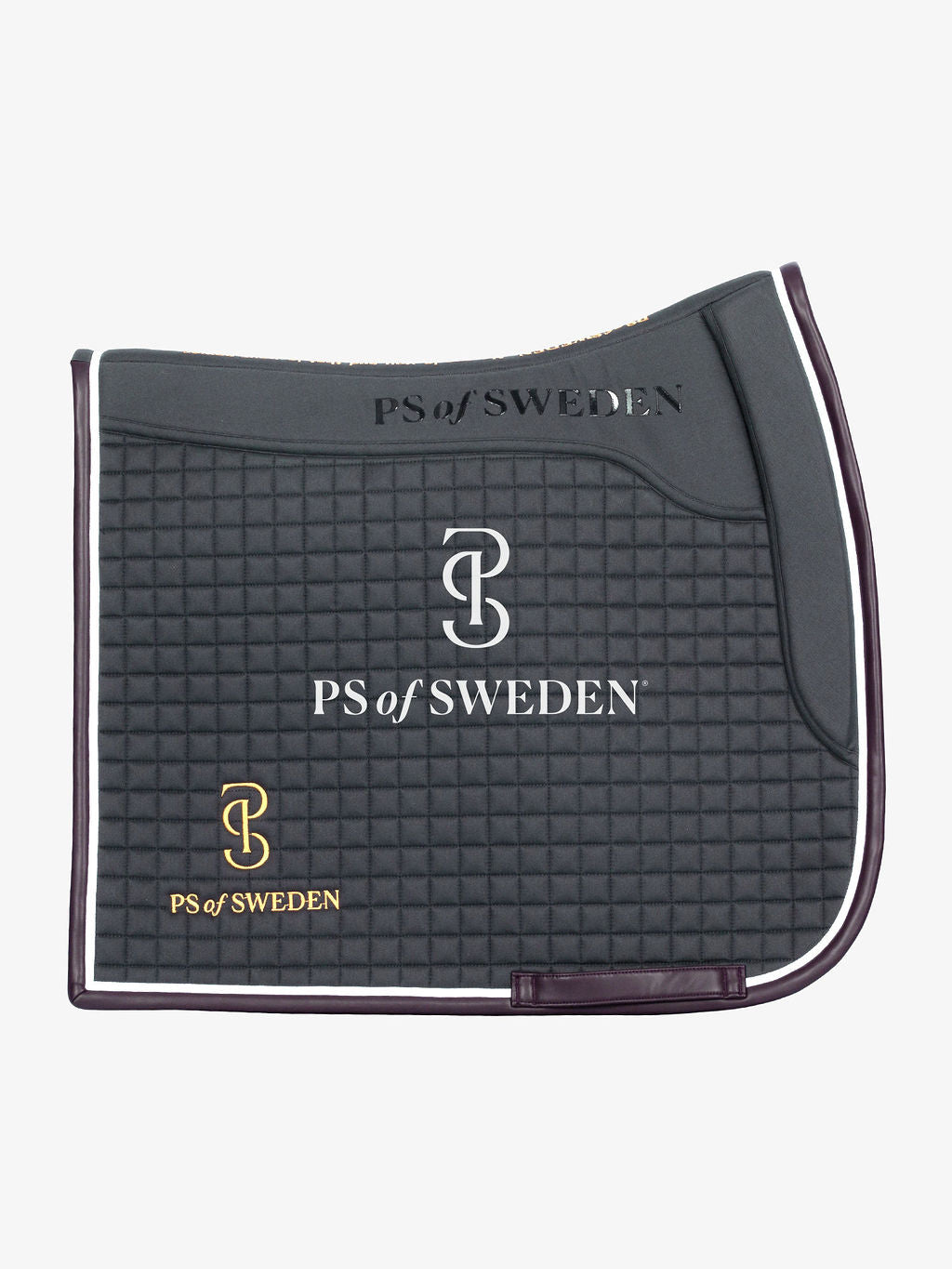 滑り止め付き乗馬用ゼッケン 障害/馬場 アナトミカル構造 Ps of Sweden ダークグレー/ストームブルー