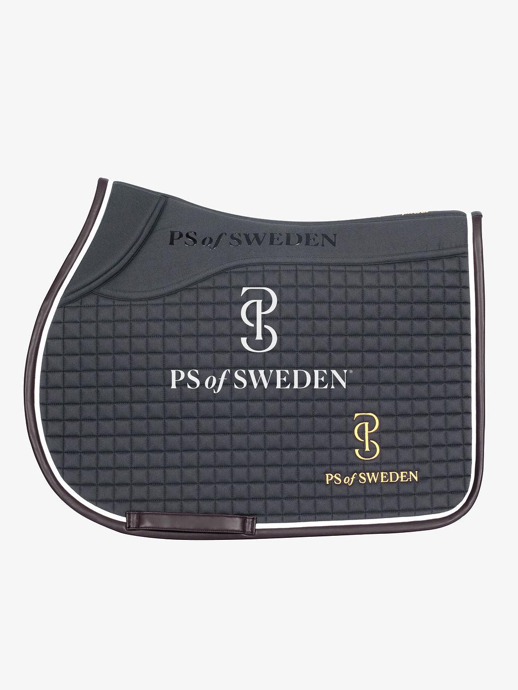 滑り止め付き乗馬用ゼッケン 障害/馬場 アナトミカル構造 Ps of Sweden ダークグレー/ストームブルー