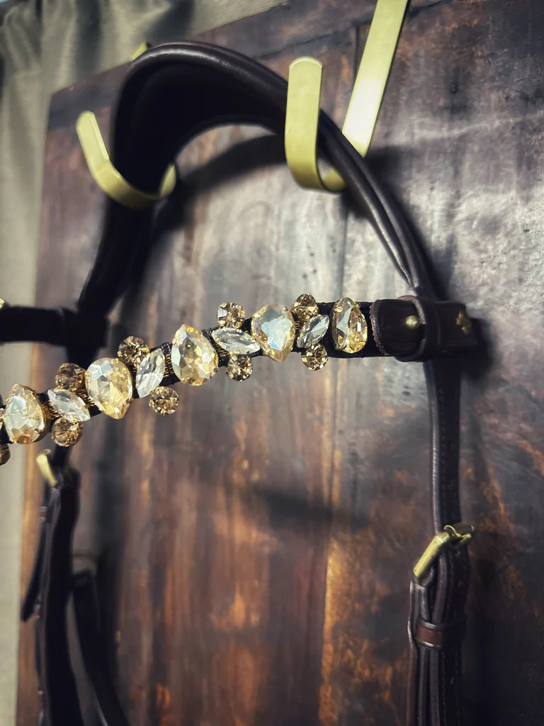 Italian Leather Frame Champagne Tiara Black/Brown Masego