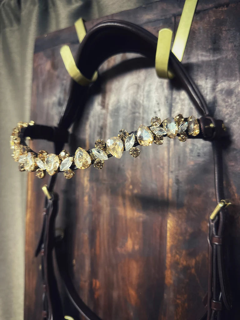 Italian Leather Frame Champagne Tiara Black/Brown Masego