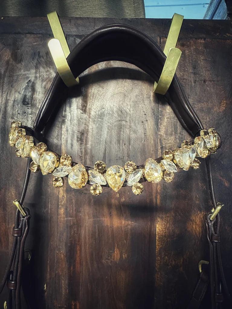 Italian Leather Frame Champagne Tiara Black/Brown Masego