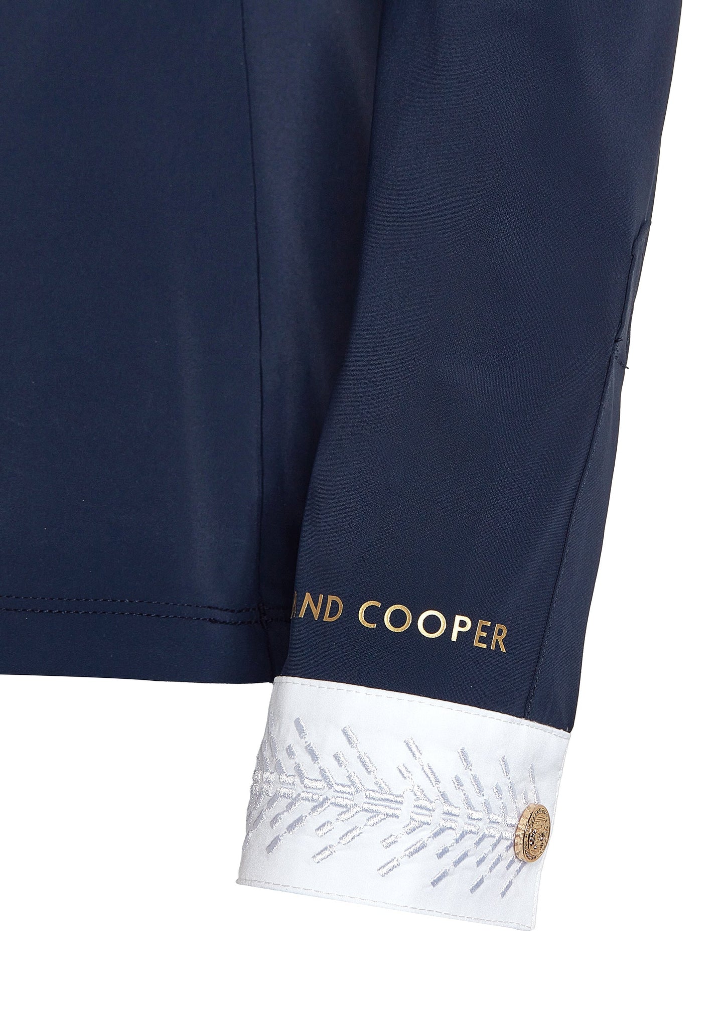 刺繍入りショーシャツ レディース ホワイト/ネイビー Holland Cooper