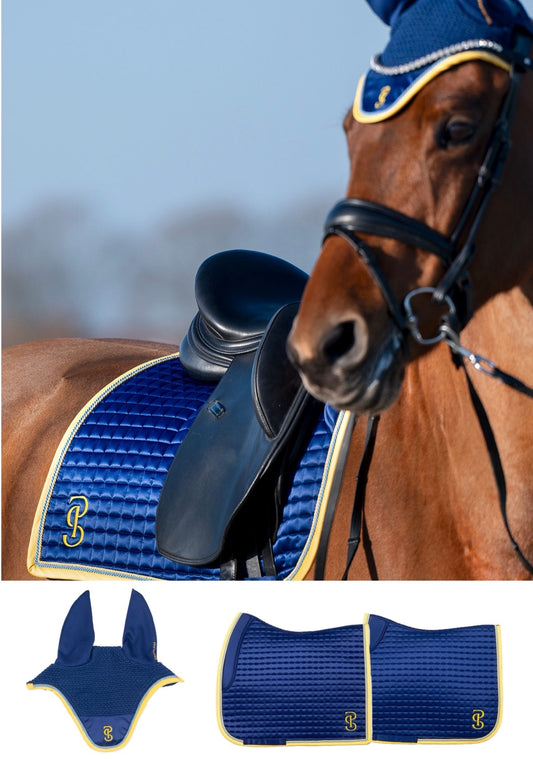 スウェーデンナショナルチームゼッケン&イヤーネット2点セット 障害/馬場 ブラック PS of Sweden