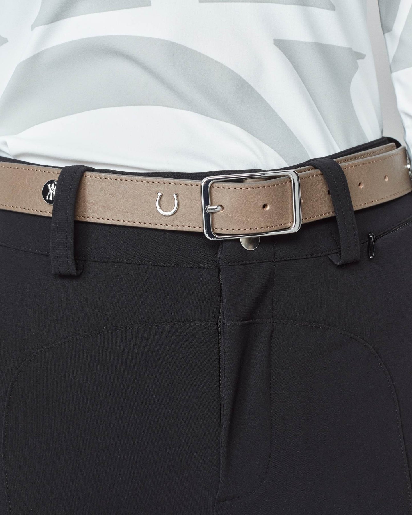 Women's Italian Leather Riding Belt Black/Brown/Taupe Yagya