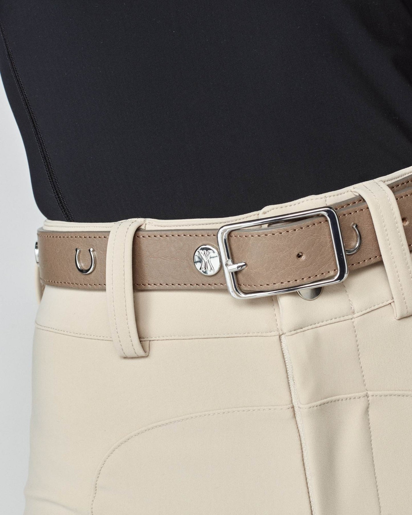 Women's Italian Leather Riding Belt Black/Brown/Taupe Yagya