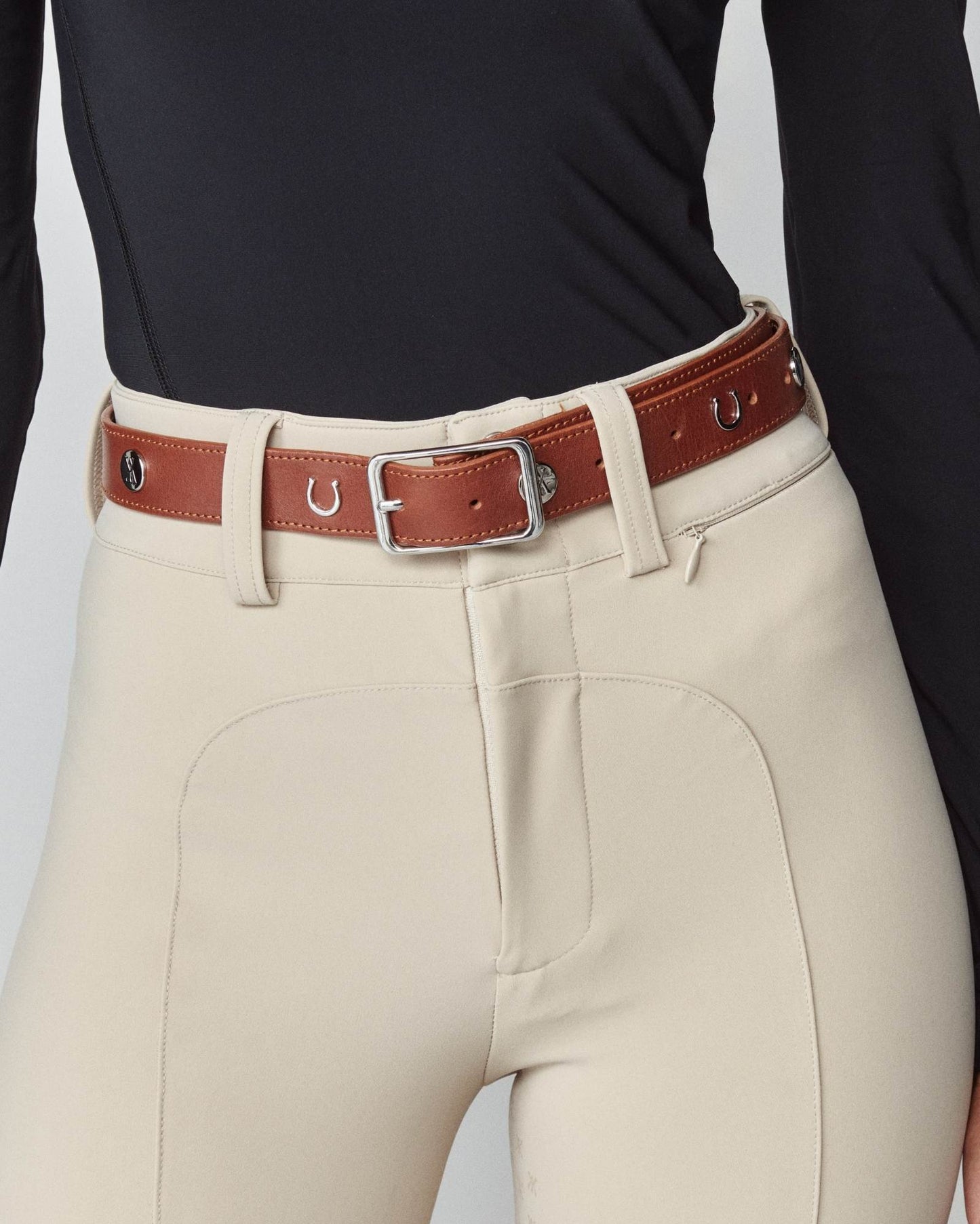 Women's Italian Leather Riding Belt Black/Brown/Taupe Yagya