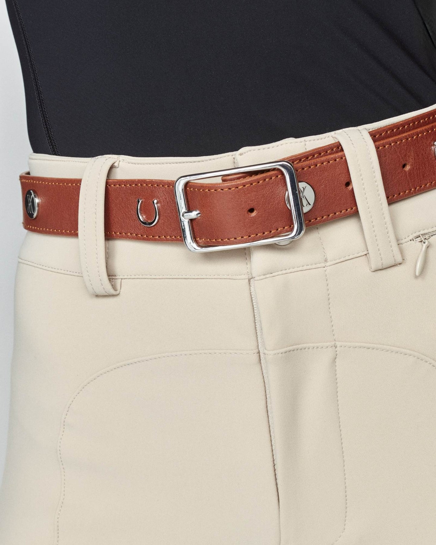 Women's Italian Leather Riding Belt Black/Brown/Taupe Yagya