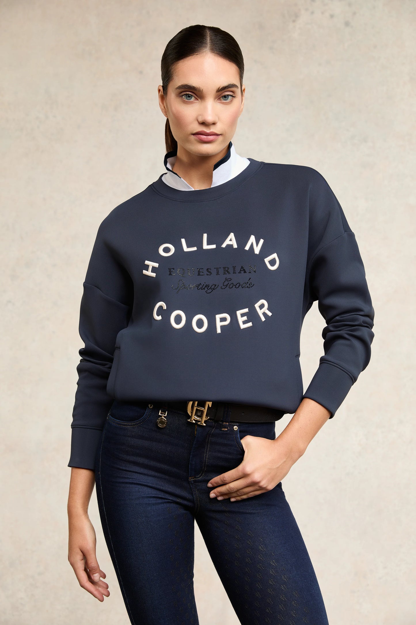 ソフトスウェットトップス ポケット付き 5色 Holland Cooper