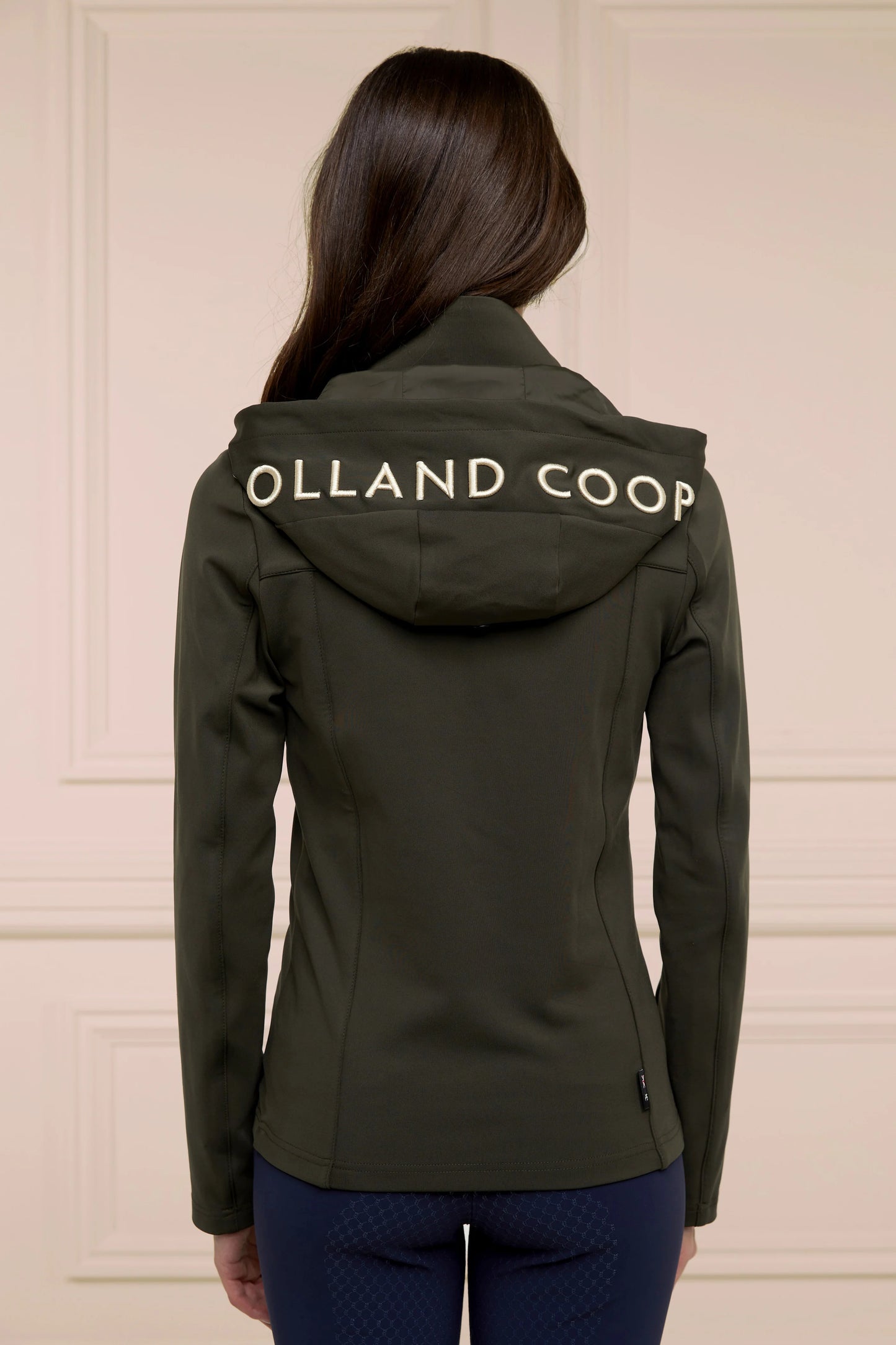 フード付きライディングシェルジャケット ネイビー/カーキ レディース Holland Cooper
