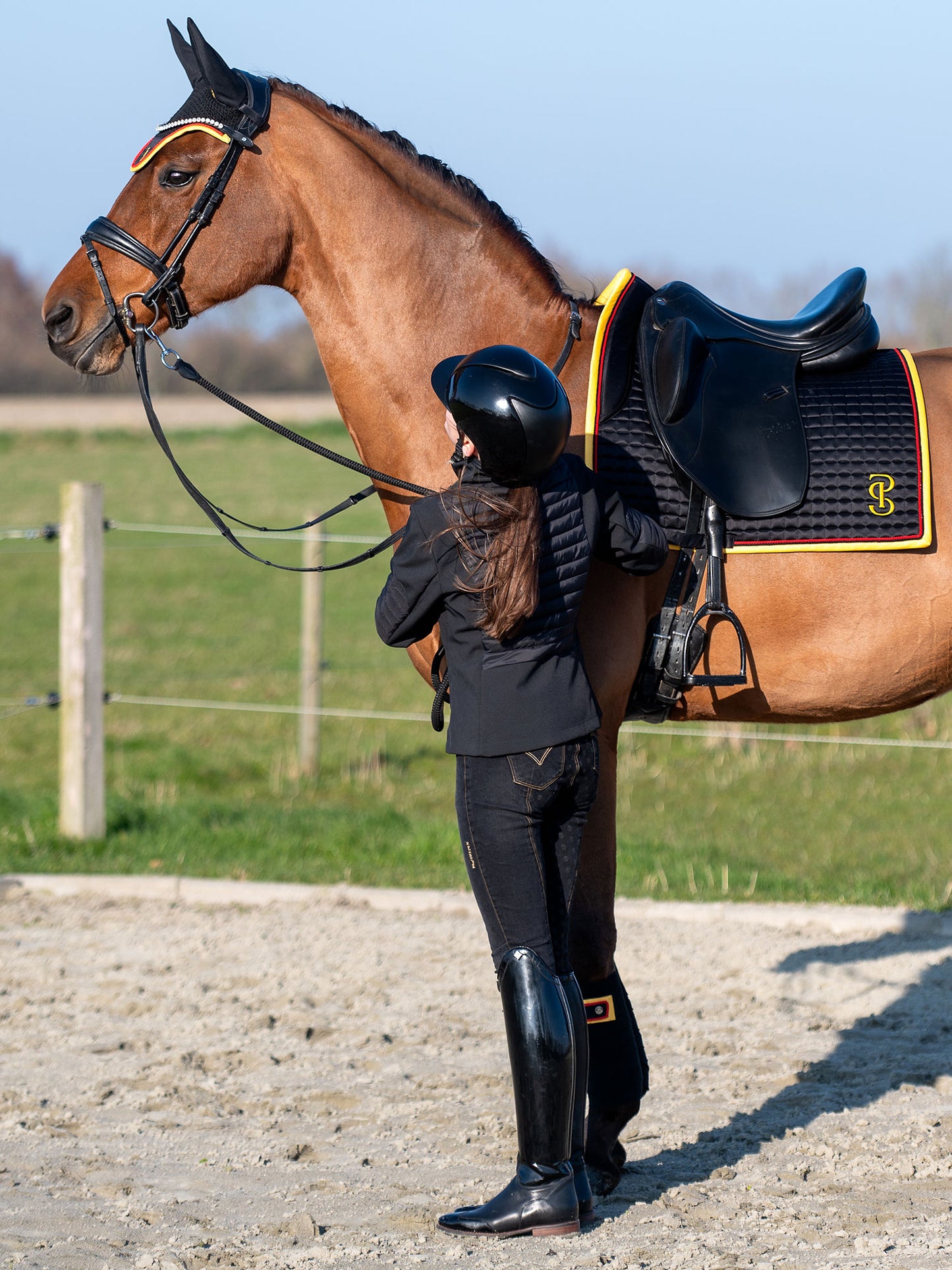 【限定】ドイツナショナルチームゼッケン 障害/馬場 ブラック PS of Sweden