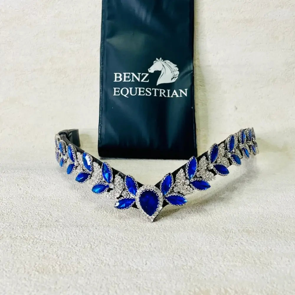 メガスパークル額革 ドロップスワロフスキー 4色 Benz Equestrian