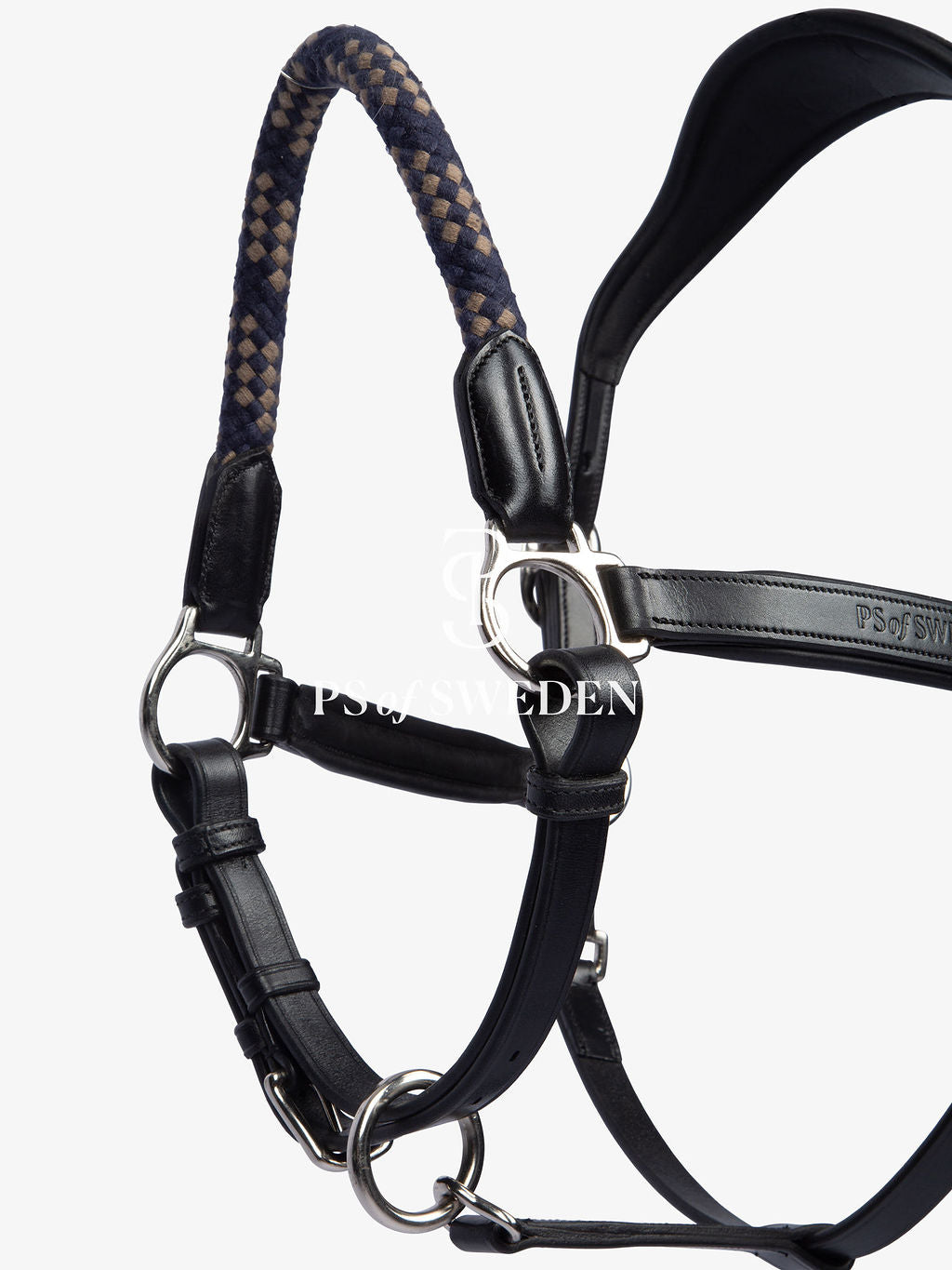 Premium Leather Rope No-Hook & Pull Handle Set Brown/Black PS of Sweden