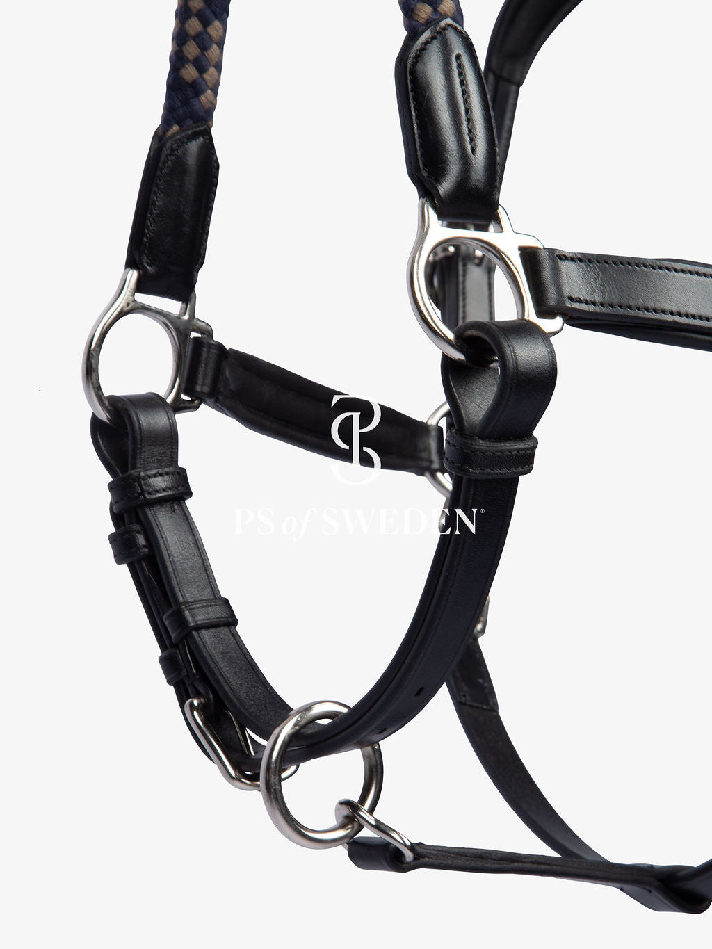 Premium Leather Rope No-Hook & Pull Handle Set Brown/Black PS of Sweden