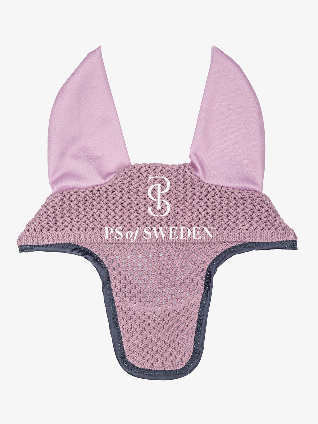 【2点セット】パール付き馬場用ゼッケン&イヤーネット 肉厚パッド ブラック/フローズンライラック Ps of Sweden