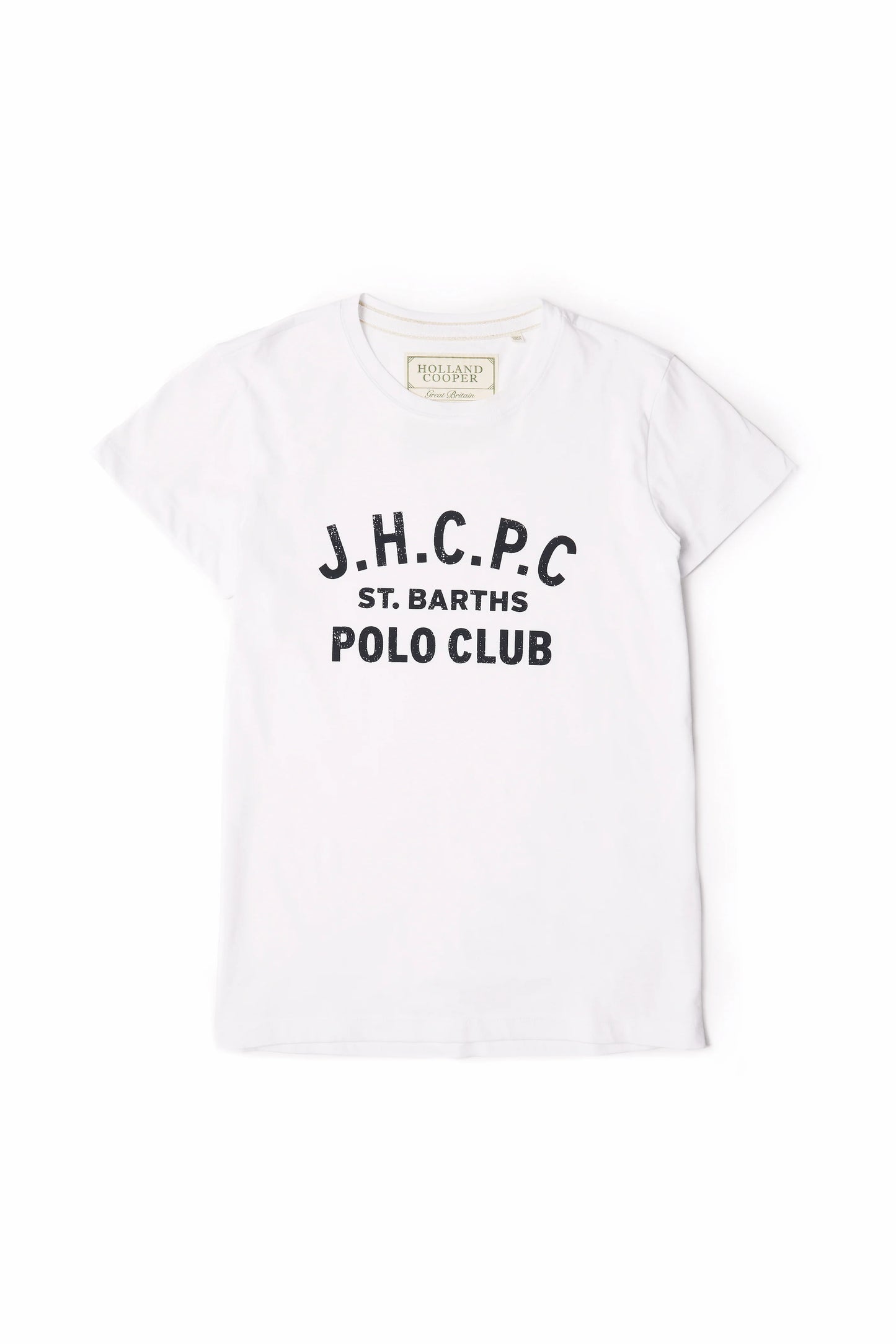 コットンロゴTシャツ レディース ブルー/ホワイト Holland Cooper