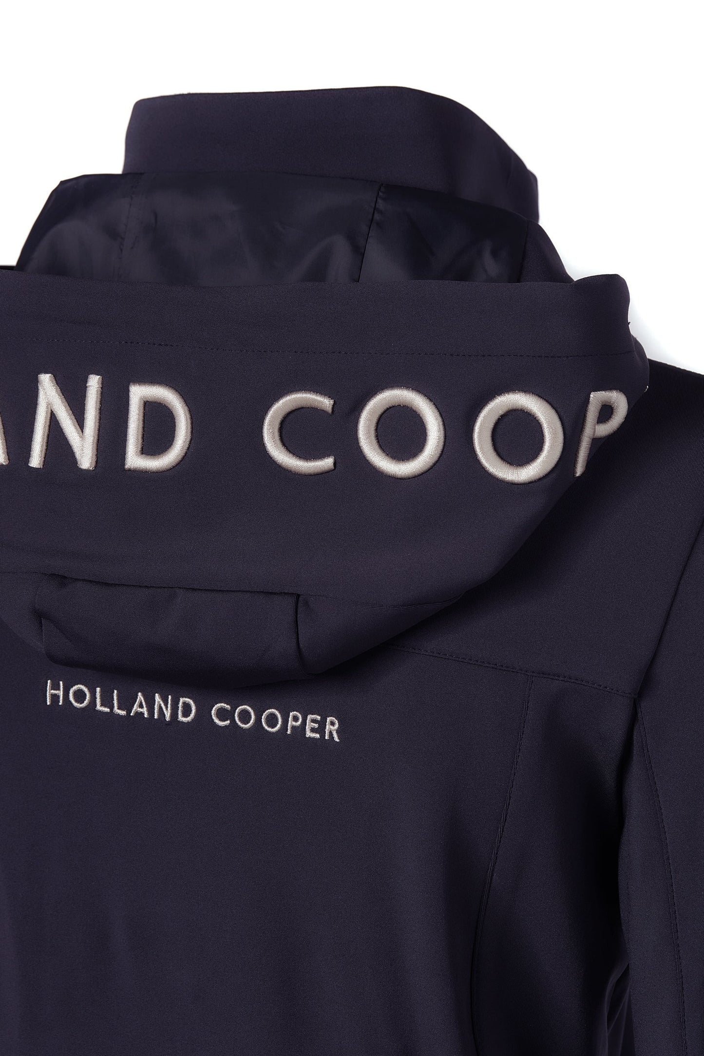 フード付きライディングシェルジャケット ネイビー/カーキ レディース Holland Cooper