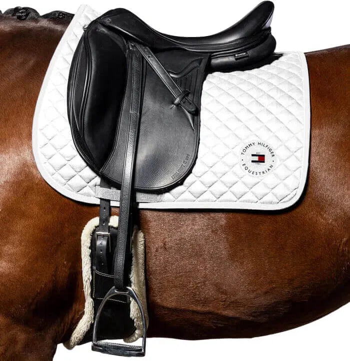 ワッフルキルティング馬場用ゼッケン ホワイト/ネイビー Tommy Hilfiger Equestrian