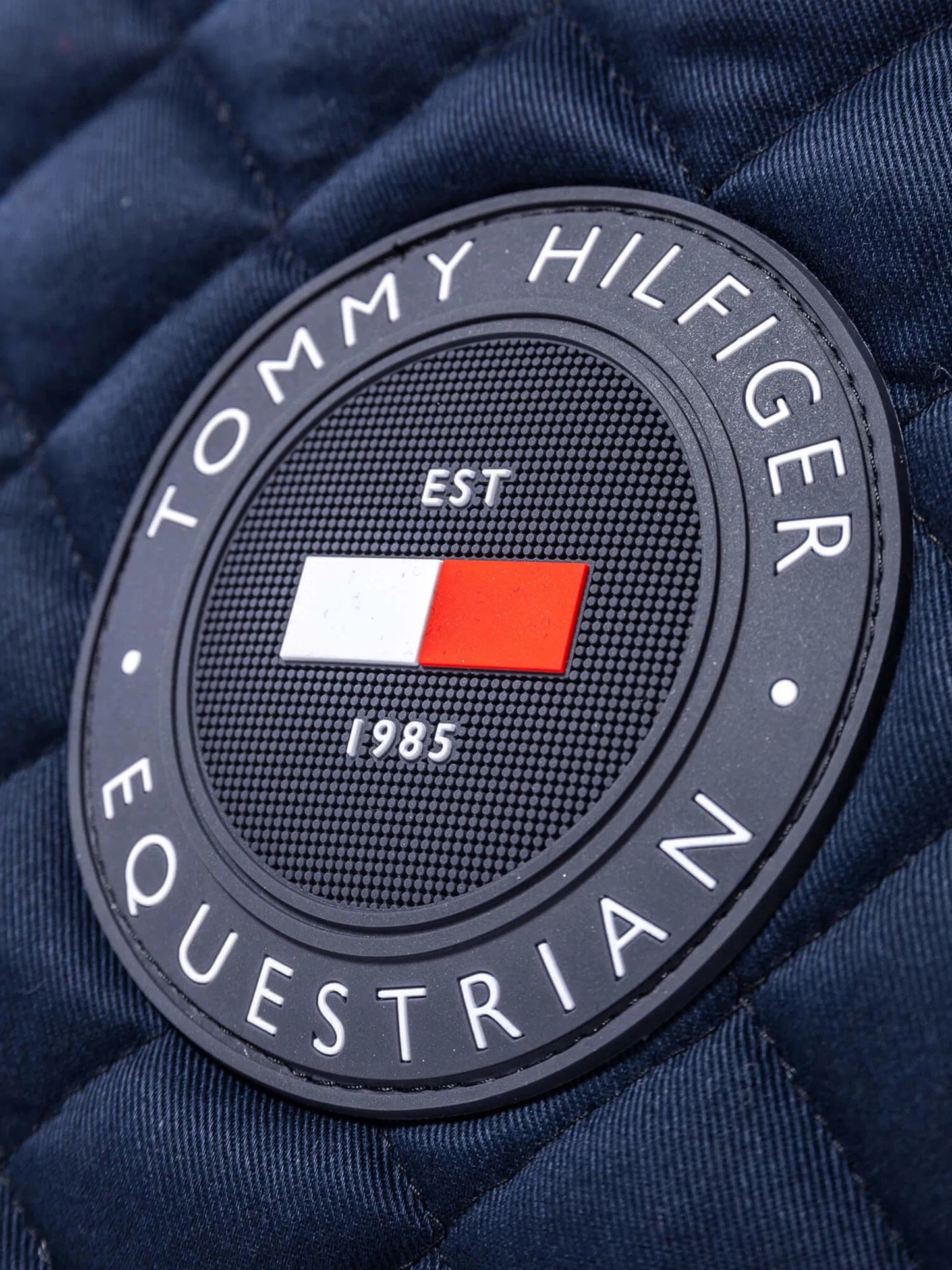 ワッフルキルティング馬場用ゼッケン ホワイト/ネイビー Tommy Hilfiger Equestrian
