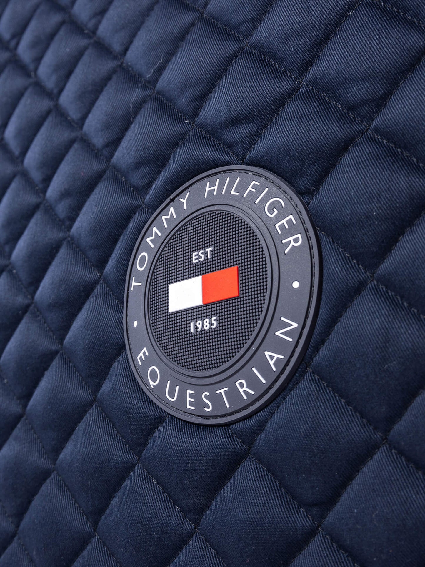 ワッフルキルティング馬場用ゼッケン ホワイト/ネイビー Tommy Hilfiger Equestrian