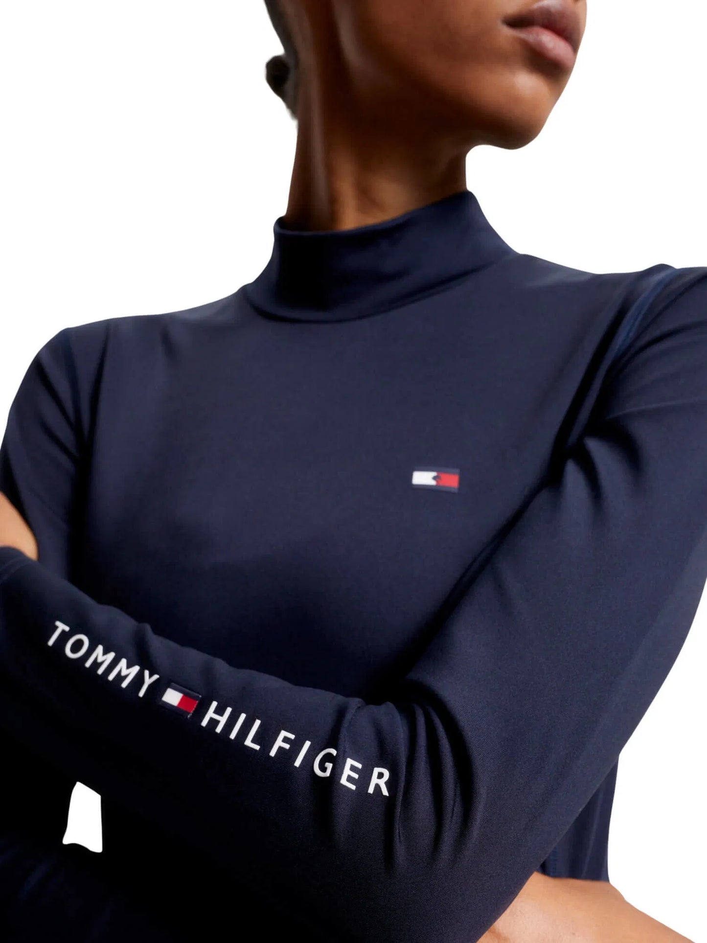 UVカット4wayストレッチトップス ハイネック レディース 長袖 Tommy Hilfiger Equestrian