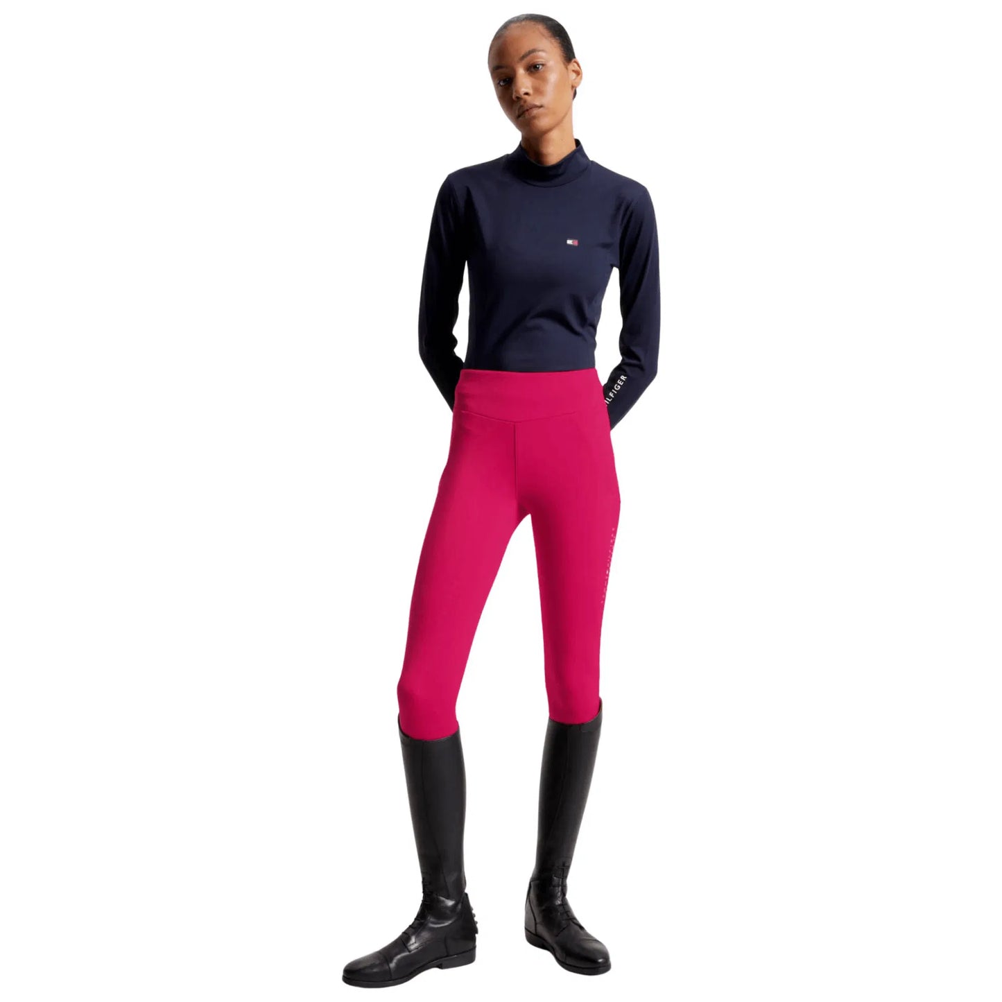 UVカット4wayストレッチトップス ハイネック レディース 長袖 Tommy Hilfiger Equestrian